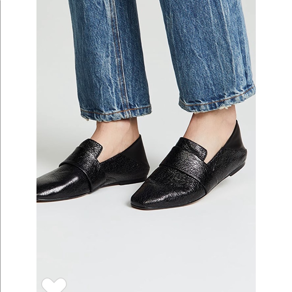 VINCE Women’s black patent leather Harris Slip On Casual loafers NIB 11